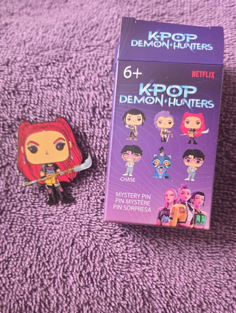 Netflix K-Pop Demon Hunters Red & Purple Enamel Pin
